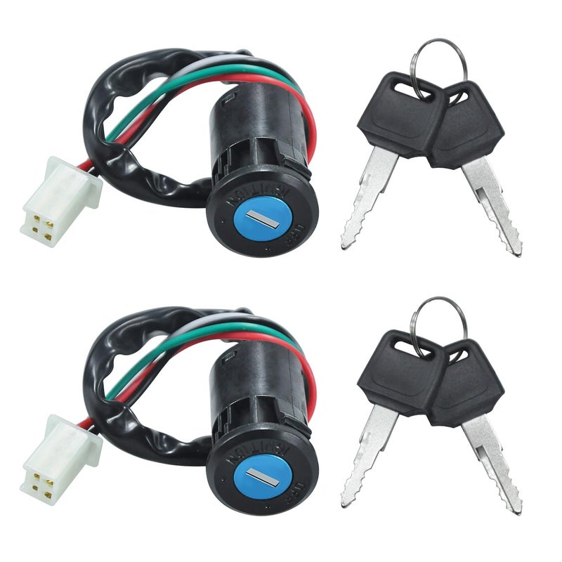 HOOUP Ignition Starter On Off Switch Key for 50cc 70cc 90cc 110cc 125cc TaoTao Coolster Sunl Baja Roketa Apollo Kymco Chinese ATV Dirt Pit Bike Quad Go Kart Moped Scooter Mini Bike Hawk 110 4 Wheeler - Image 1